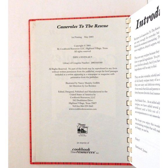 Casseroles to the Rescue Cookbook by Barbara Jones Easy to Make Recipes HB Spira - Picture 4 of 6